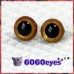 1 Pair  Hand Painted Rusty Gold Eyes Plastic Eyes Safety Eyes